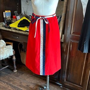 Vintage Sz M Dorothy Z Wrap Skirt Red white Blue Women's Skirt GUC